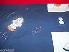 ROCKETS PLANETS ALIENS(NICE ONES) STARS TWIN SIZE DUVET COVER IN BLUE 