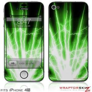  iPhone 4S Skin Lightning Green by WraptorSkinz Everything 