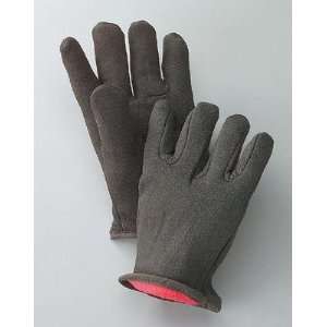   Cotton Jersey Gloves With Slip On Cuff And Red 100% Cotton Fleece