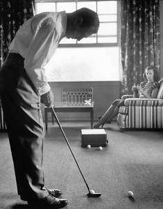 Ben Hogan putting in hotel room with wife fantastic  