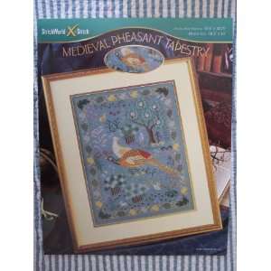  Medieval Pheasant Tapestry Counted Cross Stitch Chart 
