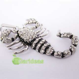   Steel Diamond Scorpion Chain Pendant Necklace Cool Item ID3874  