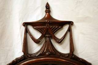 English Adam style mahogany Mirror, turn of the century  