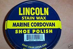 Lincoln Stain Wax Shoe Polish Marine Cordovan  