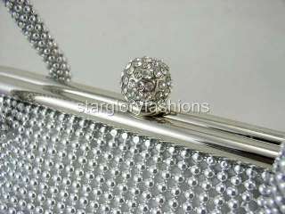 Silver Metallic Sequins Celebrity Handbag Purse Tote  