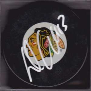 Daniel Carcillo Signed Hockey Puck   Chicago Blackhawks Logo 