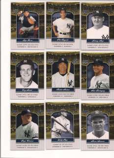 2008 UD Yankee Stadium Legacy Lot of 11 Different  