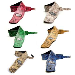 Faux Snakeskin Guitar strap in 6 Different Colours Electric/Acoustic 