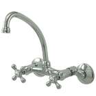 inch adjustable center wall mount kitchen faucet polished chrome