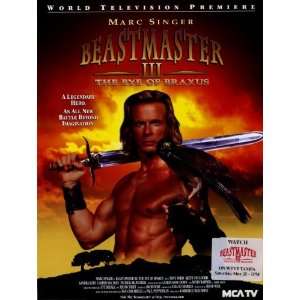 Beastmaster III The Eye of Braxus Movie Poster (27 x 40 