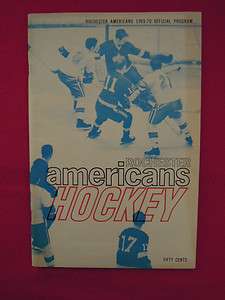   Americans vs Springfield Kings American Hockey League Program  