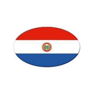 Paraguay Flag oval sticker