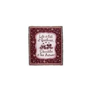  Chocolate is the Answer Dessert Cupcake Tapestry Throw 