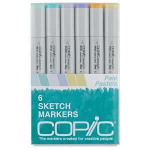  Copic Sketch Marker Sets   Pale Pastels, Set of 6 Arts 