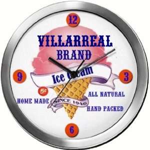  VILLARREAL 14 Inch Ice Cream Metal Clock Quartz Movement 