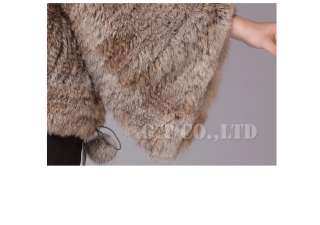   fashion women rabbit fur coat overcoat coats jacket jackets garment C