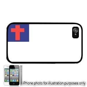  Christian Cross Flag Apple iPhone 4 4S Case Cover Black 