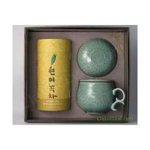   Celedon Infuser Mug w/ Brown Rice Green Tea
