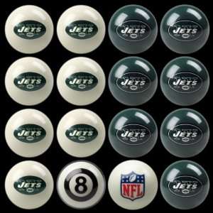  New York Jets NFL Home vs. Away Pool Ball Set Sports 