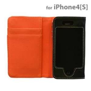    Book Type Cover for iPhone 4S/4 (Stitch/Orange) Electronics