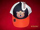 new with tags auburn college ballcap orange blue fishnet style