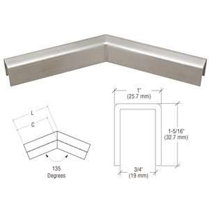   Gauge 135 Degree Horizontal Corner for 1/2 Glass Low Profile Cap Rail