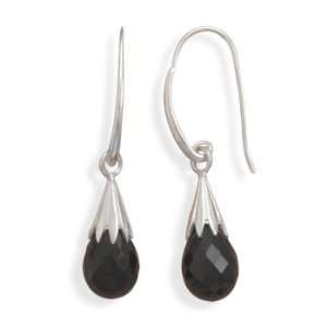    Jewelry Locker Black Onyx Drop French Wire Earrings Jewelry