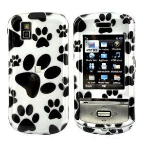  for LG Shine II Hard Case Cover Black Dog Paws White Electronics