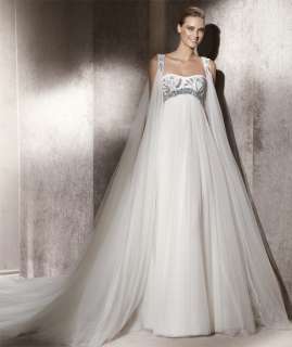 Hot Seller A line Chapel Wedding Dress Bridal Gown New Free Size 