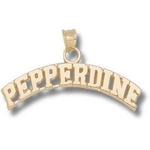   Pepperdine Waves Solid 10K Gold Arched PEPPERDINE Pendant Sports