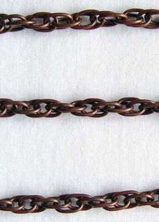 By the Foot 9x6mm Double LINK Chain~Antique COPPER BULK  
