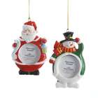   of 12 Santa Claus and Snowman Picture Photo Frame Christmas Ornaments