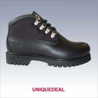 NEW KINGSHOW MENS 6 PREMIUM BLACK WORK BOOTS LEATHER  