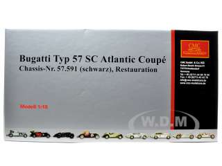 BUGATTI TYPE 57 SC ATLANTIC CHASSIS 57.591 BLACK 1/18 DIECAST MODEL 