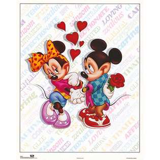 None Mickey & Minnie Love   Poster by Walt Disney (16x20) at  