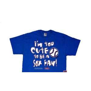  Toddler Chicago Cubs Too Cute To Be a Sox Fan Royal Tshirt 
