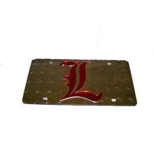  Louisville L Diamond Plate License Tag Automotive
