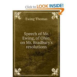 Speech of Mr. Ewing, of Ohio, on Mr. Bradburys resolutions Ewing 