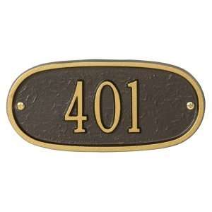  Whitehall One Line Petite Sized Oval Address Plaques 