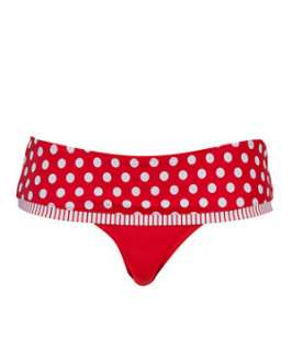 Red (Red) Marie Meili Red Polka Dot Bikini Bottom  241304560  New 