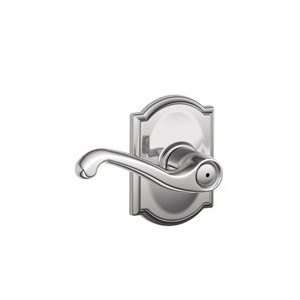   Chrome Privacy Flair Style Lever with Camelot Rose
