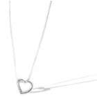   com Stelring Silver Floating Heart Necklace on a Snake Chain (Size16