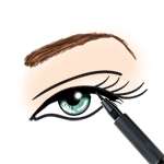Use the Super Skinny Eye Marker to line around the eyes starting from 