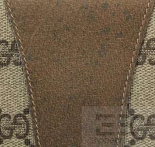 Gucci Vintage Brown GG Plus Canvas & Leather Small Shoulder Bag  