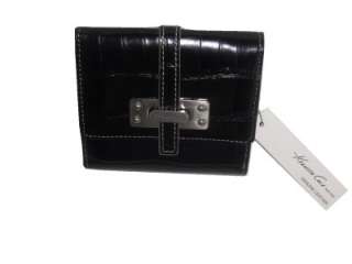 Kenneth Cole Ladies Black Crocodile Leather Wallet NWT  