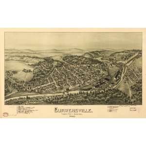    1895 Curwensville Pennsylvania, Birds Eye Map