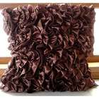   Inches Throw Pillow Covers   Satin Pillow Cover with Satin Ruffles