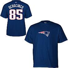 Reebok New England Patriots Chad Ochocinco Name & Number T Shirt