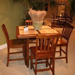 Vaughan Furniture Cabana Tile Top Gathering Table in Casual Oak at 
