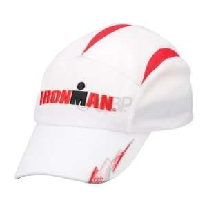  Ironman Go Hat White with Red & Black logo and Lightening 